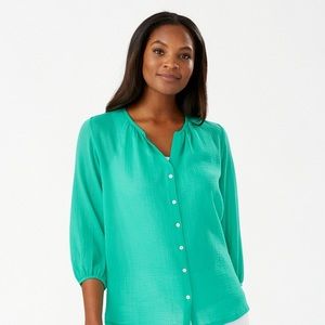 Tommy Bahama Lana Bay Gauze 3/4-Sleeve Top